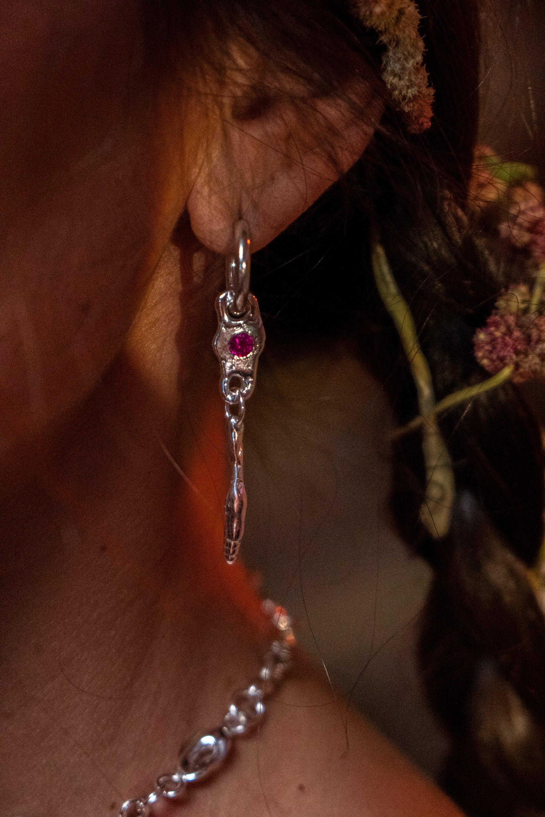Cricket Hoop Earring