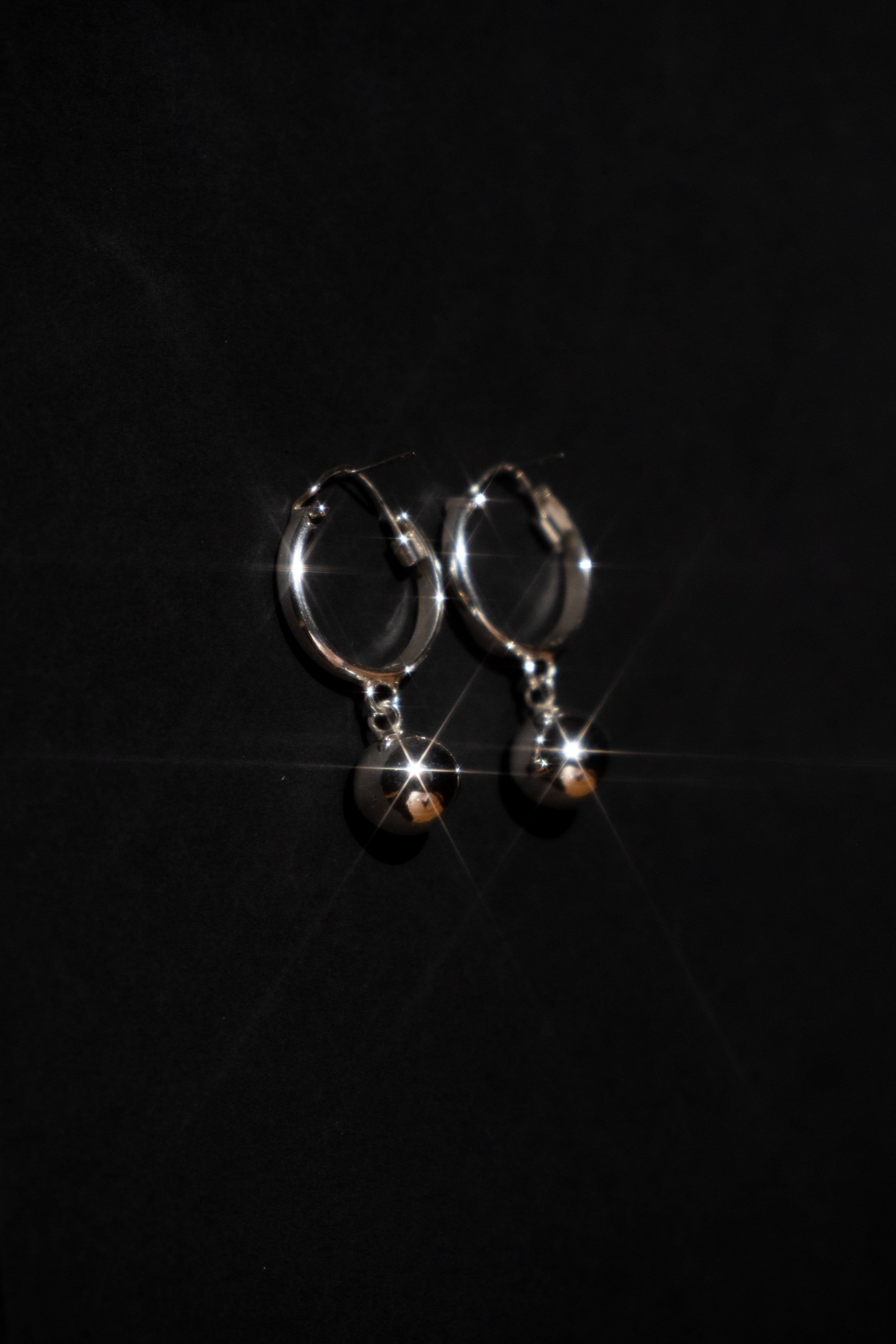 Ball Charm Hoops