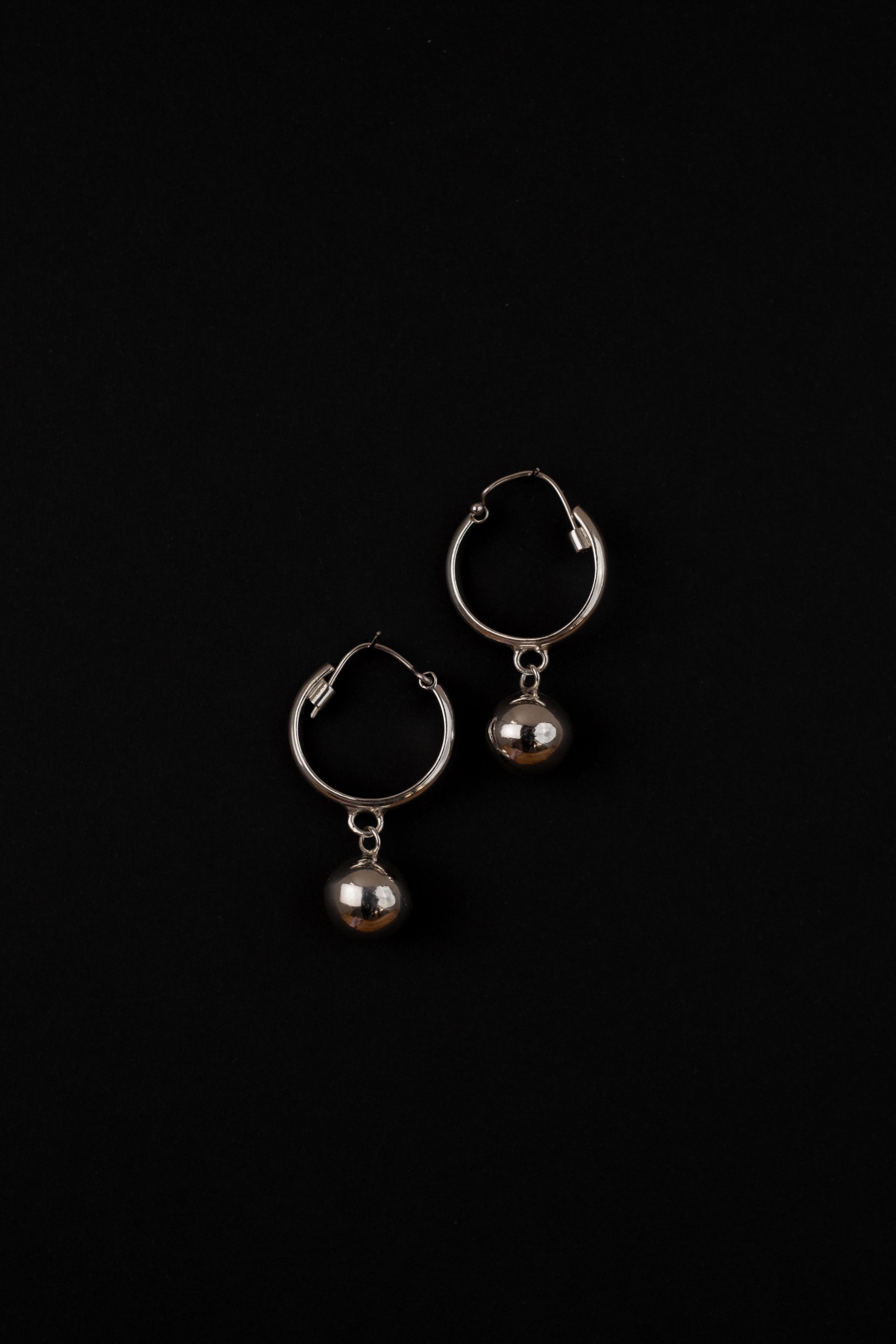 Ball Charm Hoops