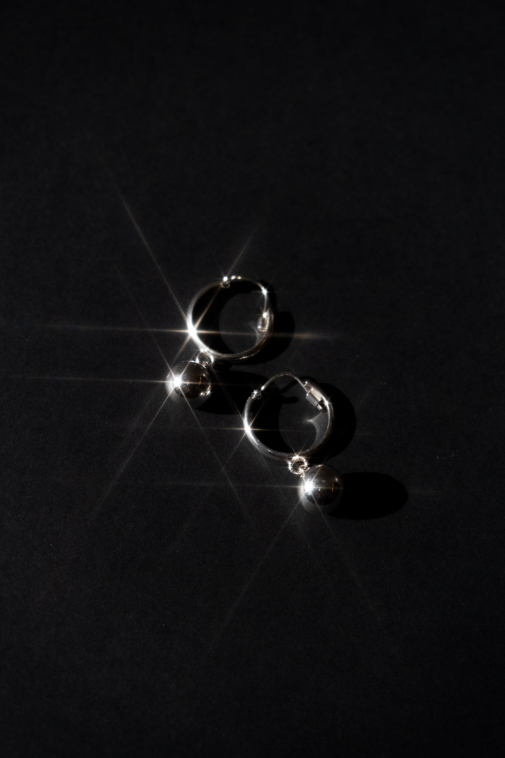 Ball Charm Hoops