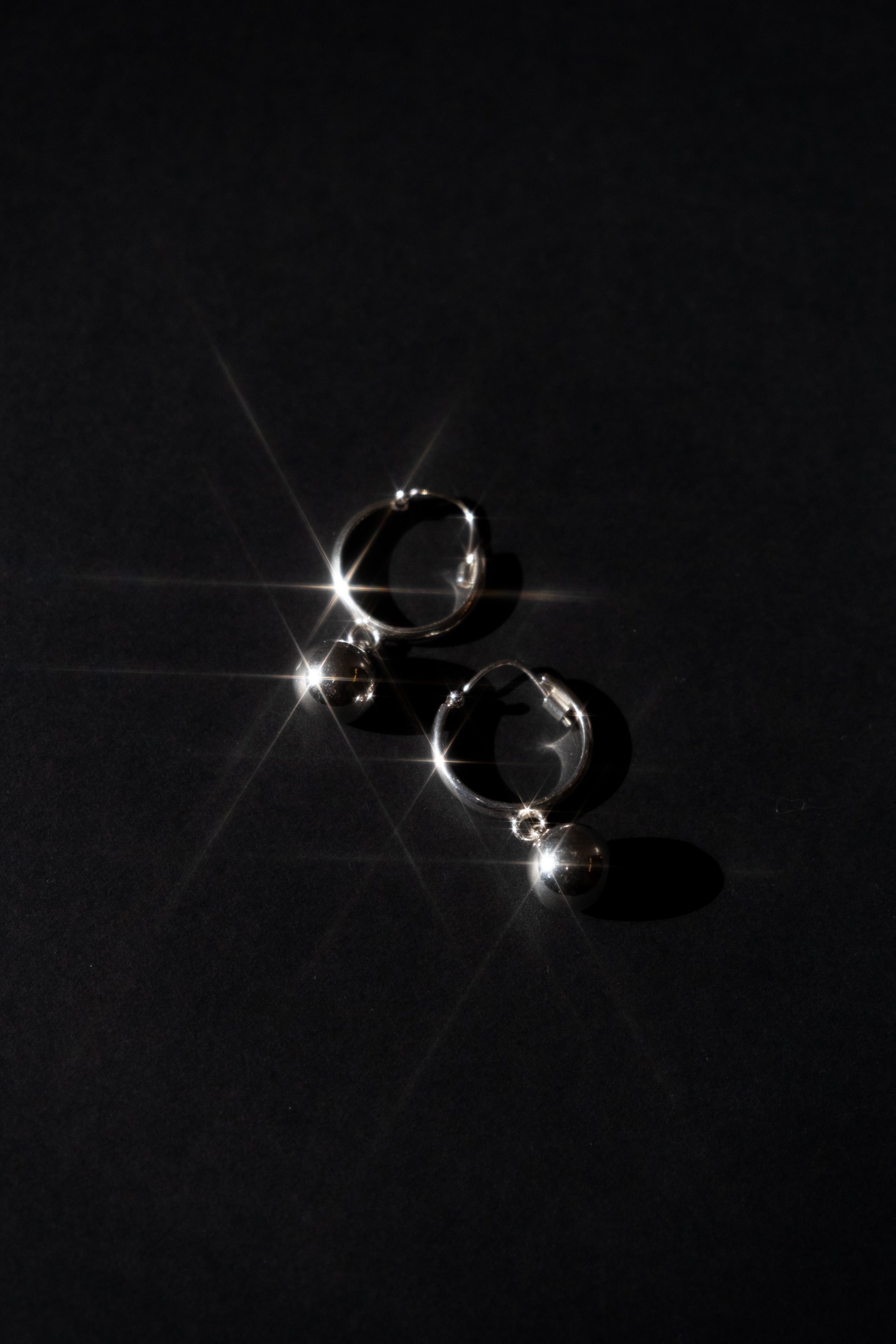 Ball Charm Hoops