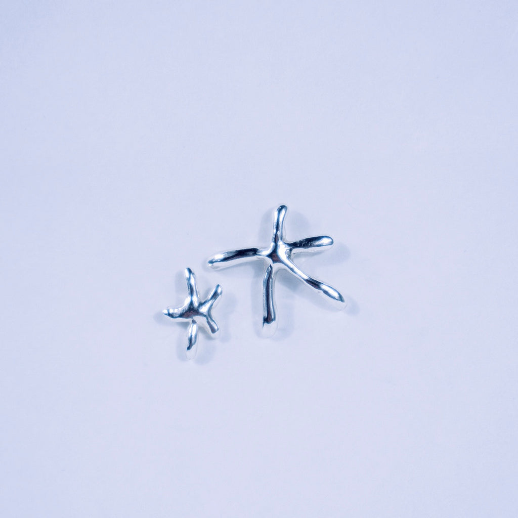 Blue Finger Starfish Studs