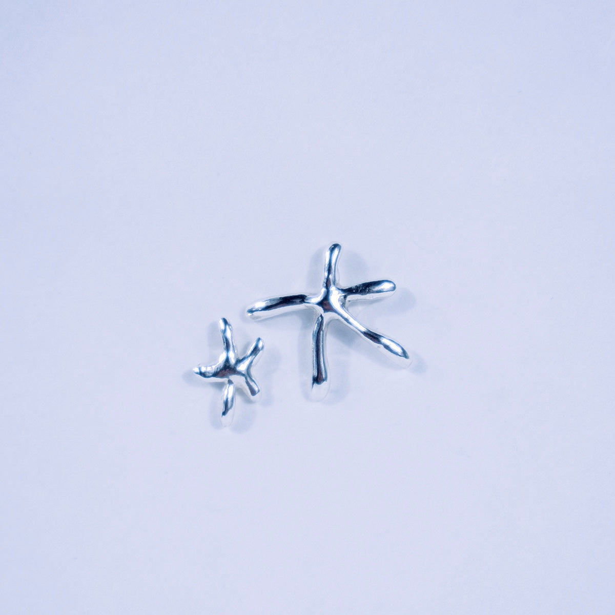 Blue Finger Starfish Studs