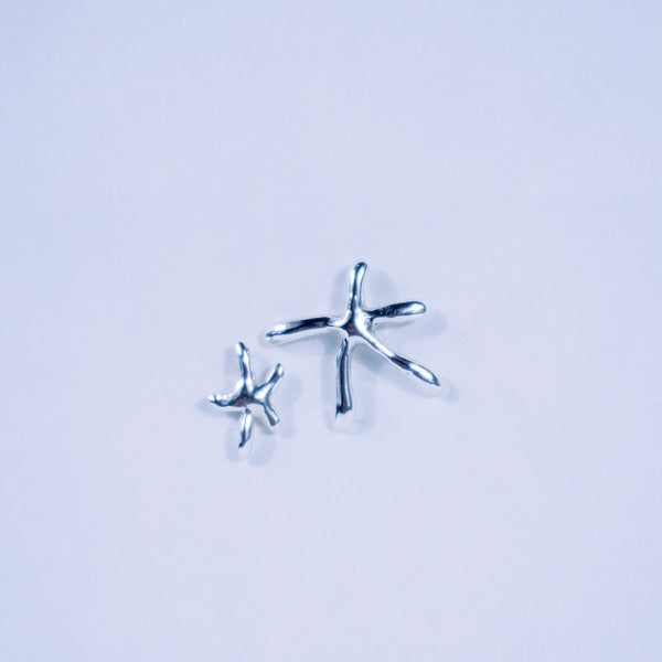 Blue Finger Starfish Studs