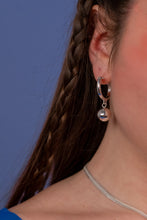 Load image into Gallery viewer, Ball Charm Hoops
